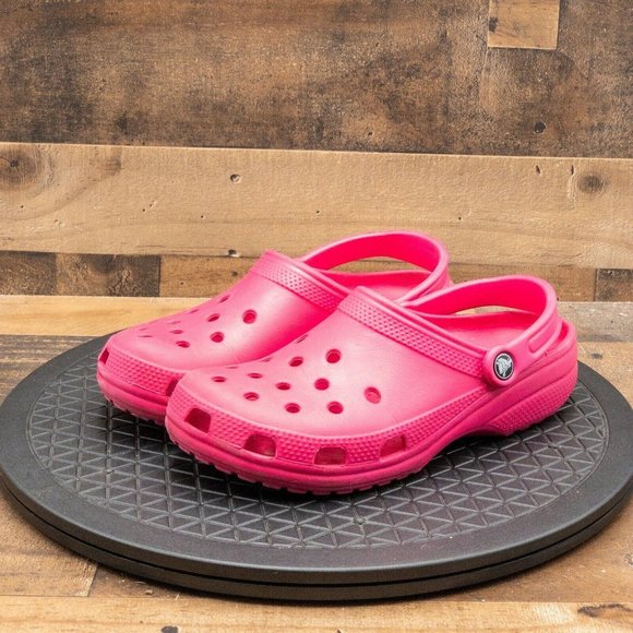 CROCS Shoes - Crocs Classic Clogs Unisex Pink Rubber Size 10